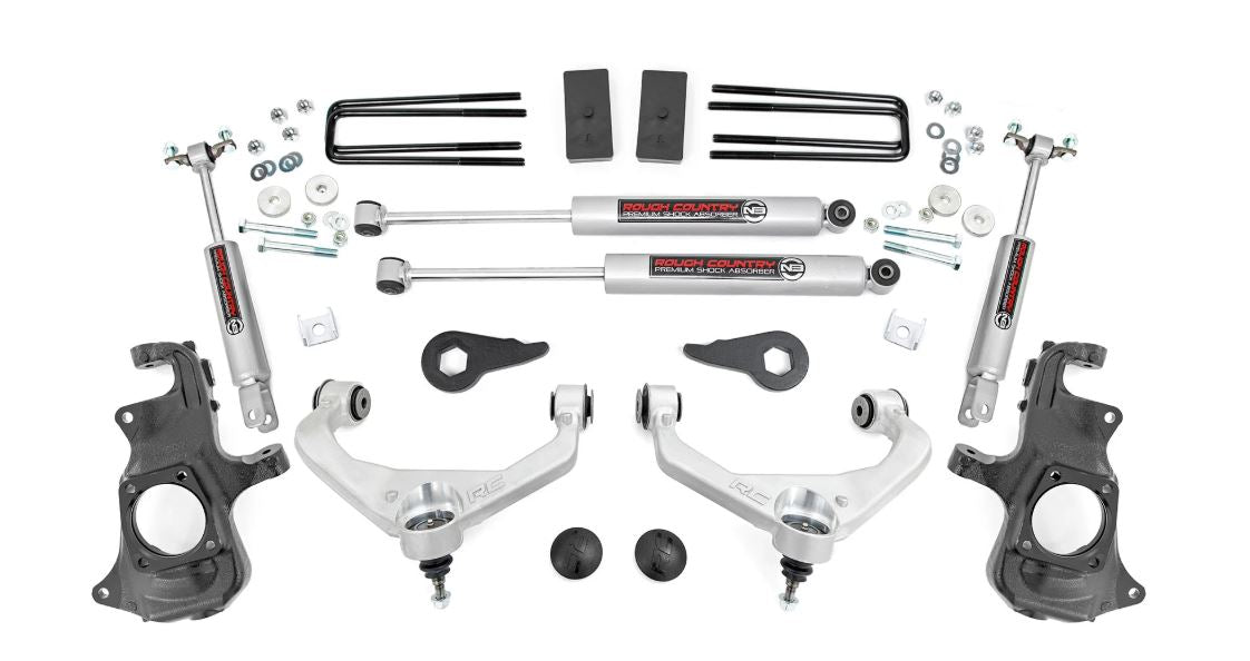 3.5" Rough Country Lift Kit | 2011-2019 Chevy Silverado 2500/3500 & GMC Sierra 2500/3500 4WD (W/O overload)| Premium N3