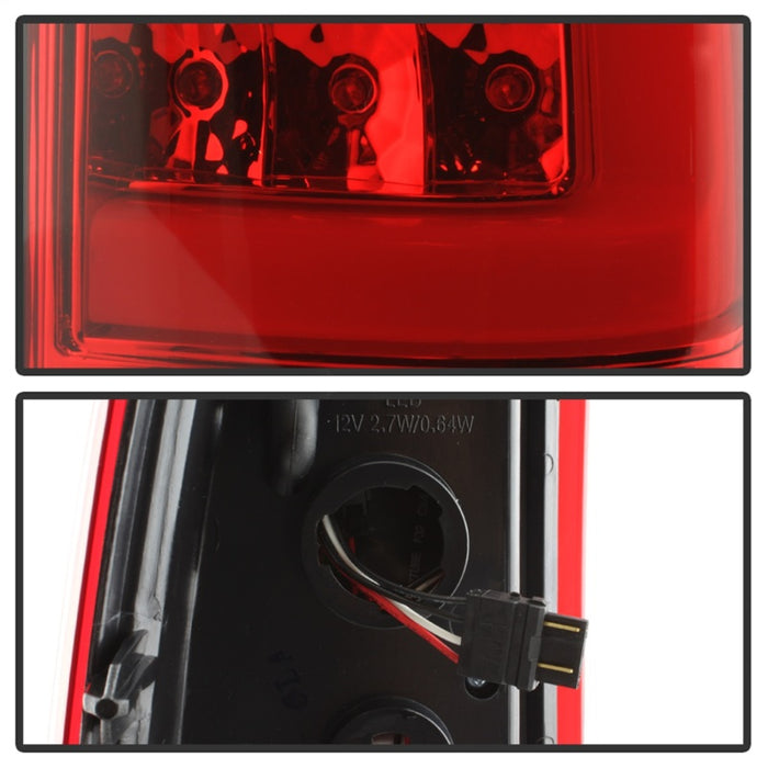 xTune Chevy Silverado 1500/2500/3500 99-02 / Version 3 Tail Lights Red Clear ALT-ON-CS99V3-LBLED-RC
