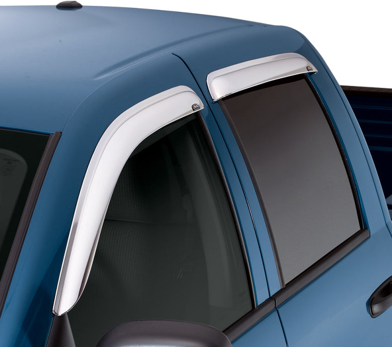 AVS 07-14 Ford Edge Ventvisor Outside Mount Front & Rear Window Deflectors 4pc - Chrome