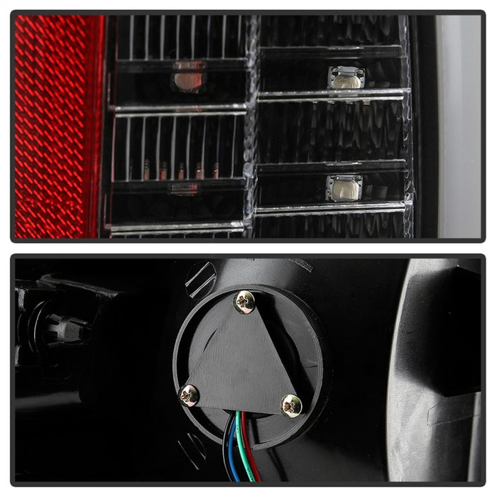 Spyder Dodge Ram 2013-2014 Light Bar LED Tail Lights - All Black ALT-YD-DRAM13V2-LED-BKV2