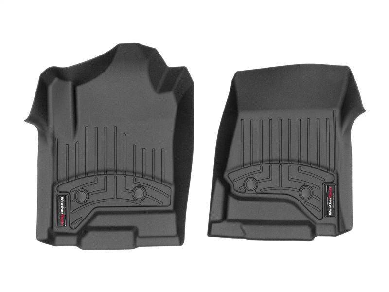 WeatherTech 2014+ Chevrolet Silverado 1500 Vinyl Front FloorLiner - Black (Double/Crew Cab)