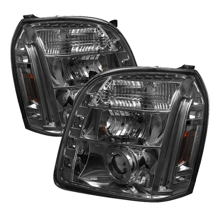 Spyder GMC Yukon 07-14/Yukon Denali 07-14 Projector Headlights LED Halo LED Smke PRO-YD-GY07-HL-SM