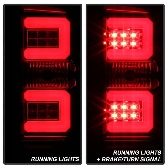 Spyder Chevy Silverado 2016-2017 Light Bar LED Tail Lights - Red Clear ALT-YD-CS16-LED-RC