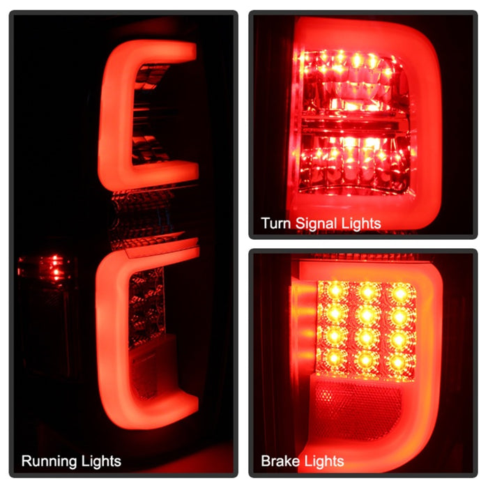 Spyder Toyota Tundra 2014-2016 Light Bar LED Tail Lights Black Smoke ALT-YD-TTU14-LED-BSM