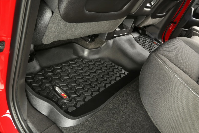 Rugged Ridge Floor Liner Front/Rear Black 2014-2017 Chevrolet / GMC Silverado / Sierra Crew Cab