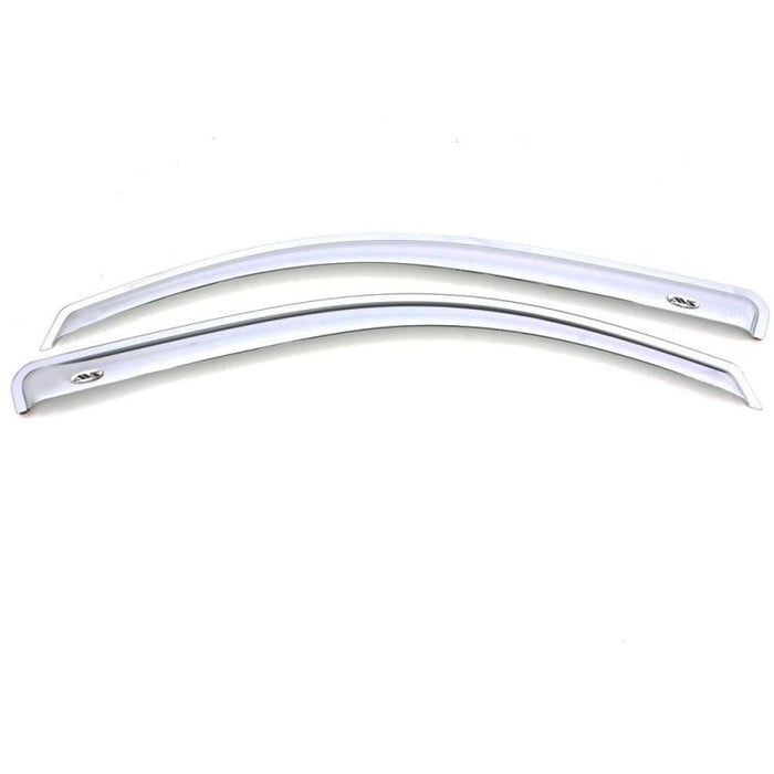 AVS 15-18 Ford F-150 Standard Cab Outside Mount Front Window Ventvisor 2pc - Chrome