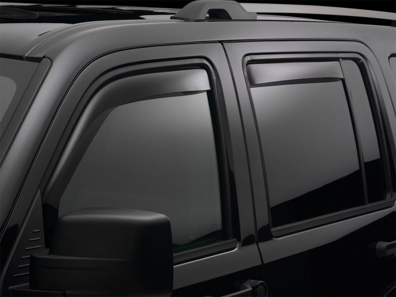 WeatherTech 14+ Chevrolet Silverado Double Cab Front and Rear Side Window Deflectors - Dark Smoke