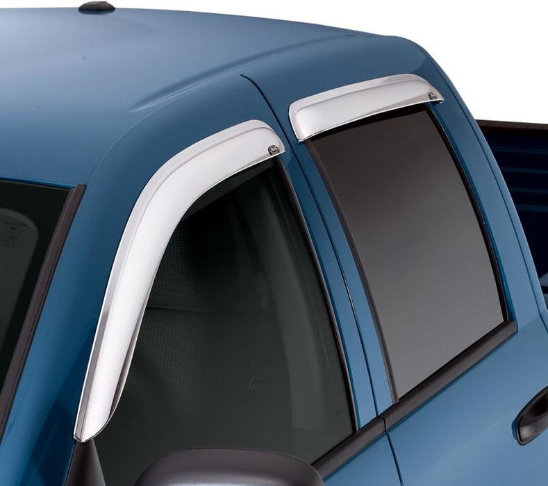 AVS 09-18 Dodge RAM 1500 Quad Cab Ventvisor Front & Rear Window Deflectors 4pc - Chrome