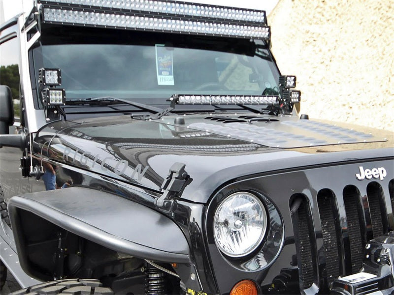 Rigid Industries Jeep JK - 20in E/SR-Series Bar Hood Mount Kit