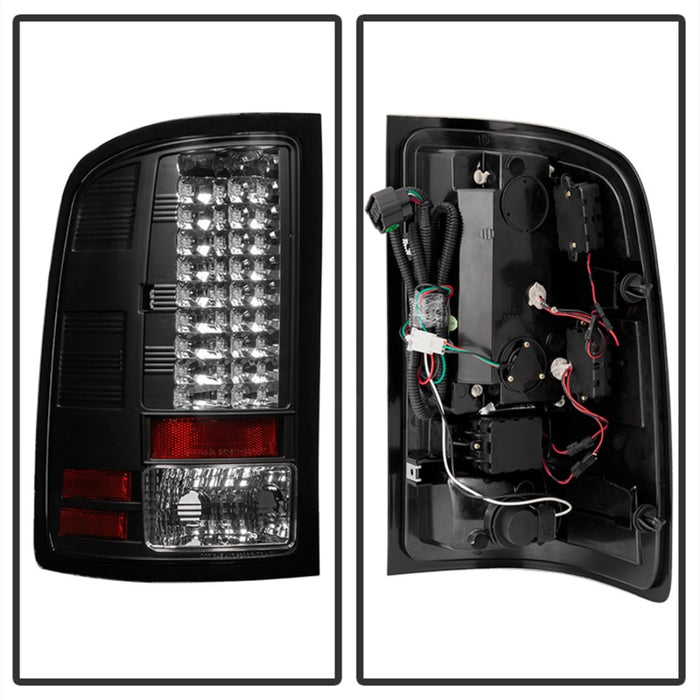 Spyder GMC Sierra 07-13 (Not fit 3500 Dually 4 Rear Wheels)LED Tail Lights Black ALT-YD-GS07-LED-BK