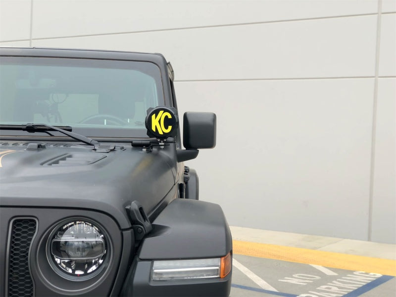 KC HiLiTES Jeep JL/JT A-Pillar/Cowl Mount Kit w/6in. Gravity LED Pro6 Driving Beam Lights