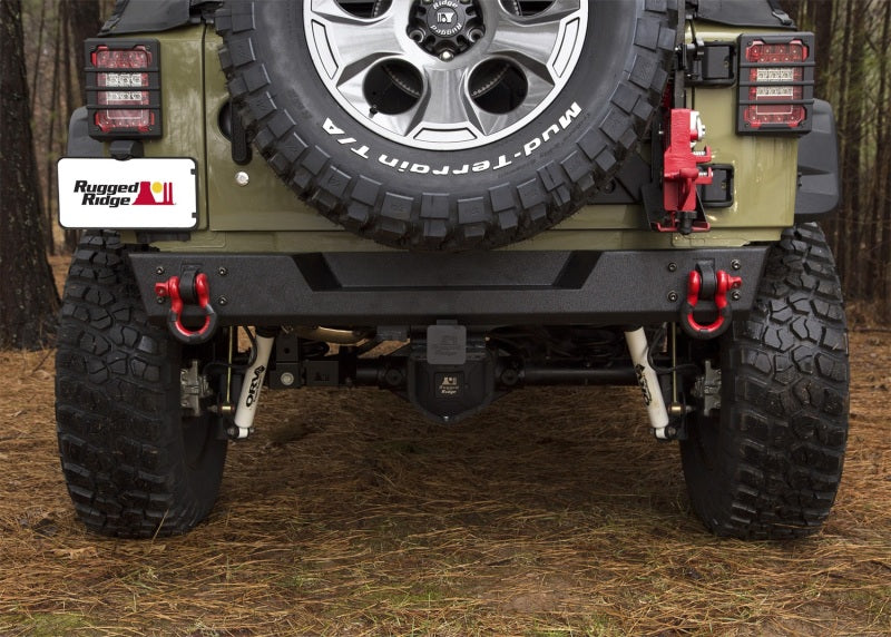 Rugged Ridge Spartan Rear Bumper Body Width 07-18 Jeep Wrangler JK