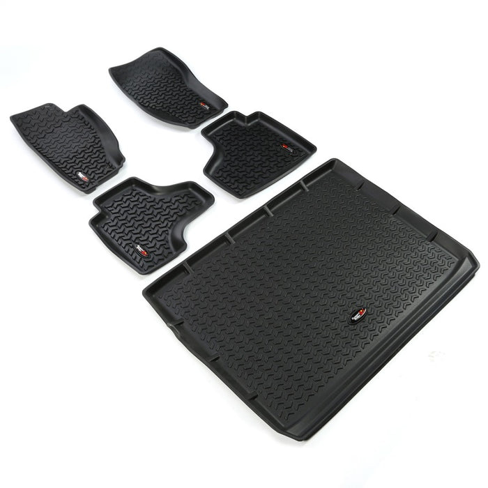 Rugged Ridge Floor Liner Front/Rear/Cargo Black 2008-2014 Jeep Liberty KK