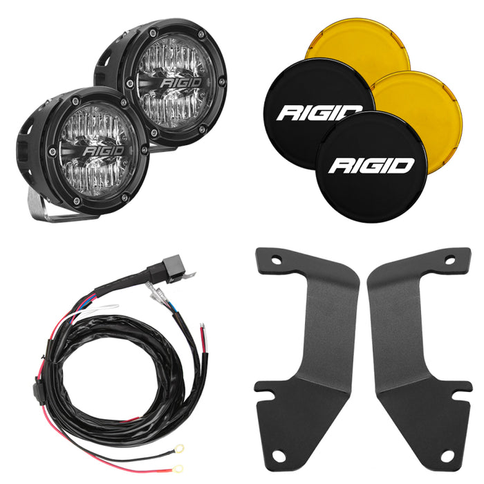 Rigid Industries 14-20 Toyota Tundra A-Pillar Light Kit (Incl. 4In 360-Series Drive)