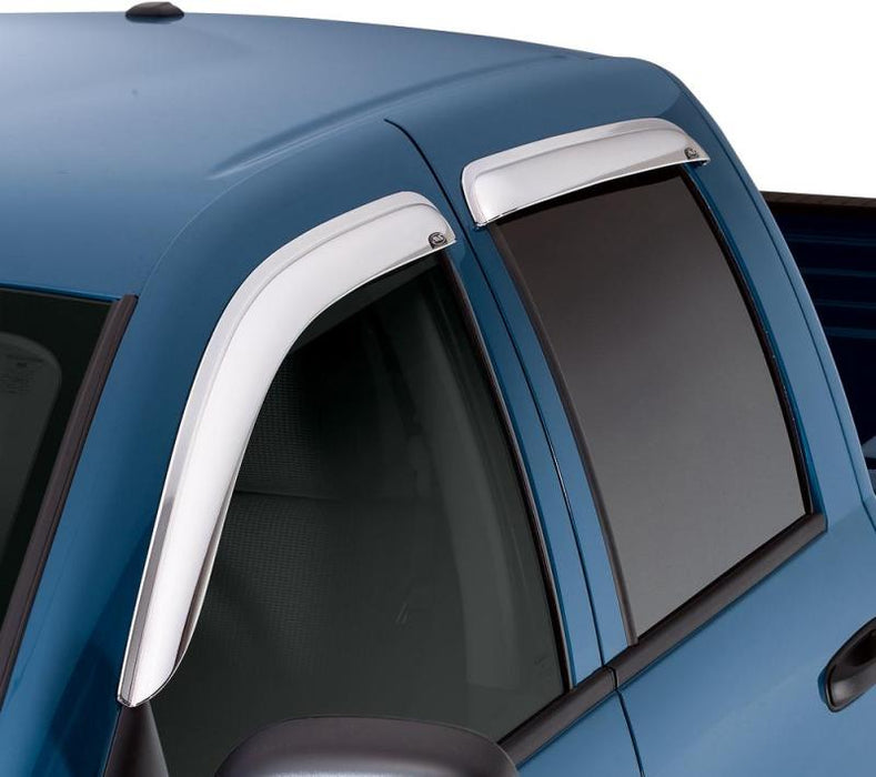 AVS 05-15 Toyota Tacoma Double Cab Ventvisor Front & Rear Window Deflectors 4pc - Chrome
