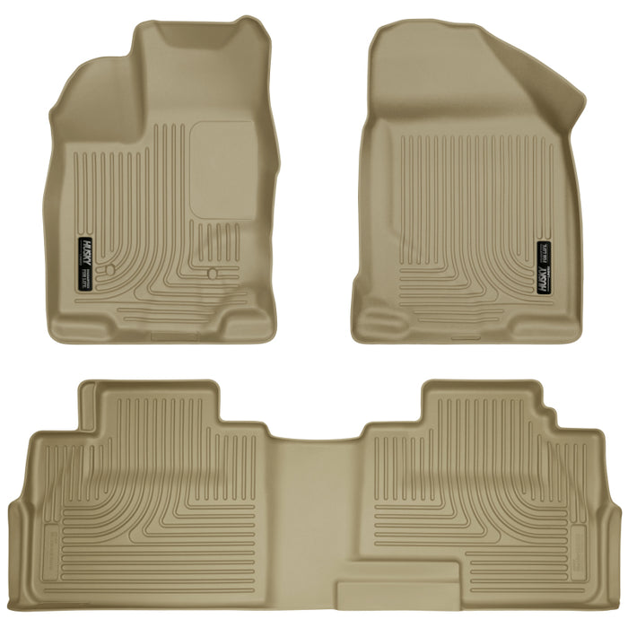 Husky Liners 07-13 Ford Edge / 07-13 Lincoln MKX Weatherbeater Tan Front & 2nd Seat Floor Liners