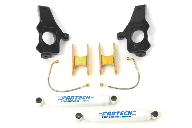 Fabtech 04-08 GM Colorado/Canyon 2WD 3in Spindle Sys w/Perf Shks