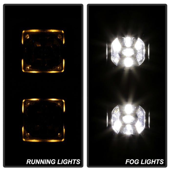 Spyder Dodge Ram 2013-2018 1500 Only Full LED Fog Lights W/Bracket and Universial Switch- Clear