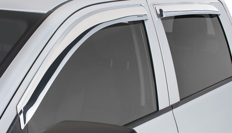 Stampede 2005-2015 Toyota Tacoma Crew Cab Pickup Tape-Onz Sidewind Deflector 4pc - Chrome